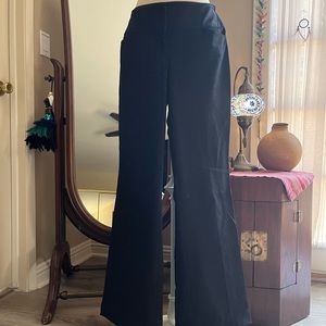 Express Editor pant in black with white pinstripe